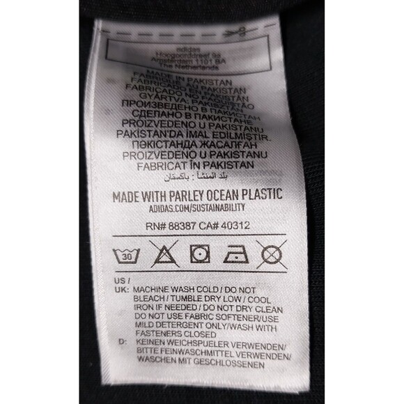 Adidas Men Medium Track Jacket Zip Up Black White Stripe Athletic Leisure Casual - Picture 5 of 14